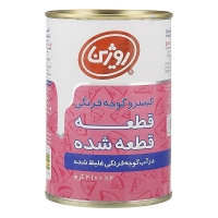 کنسرو رب گوجه فرنگی قطعه قطعه شده 410 گرم روژین