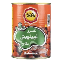 کنسرو لوبیا چیتی با قارچ 380 گرمی بهروز